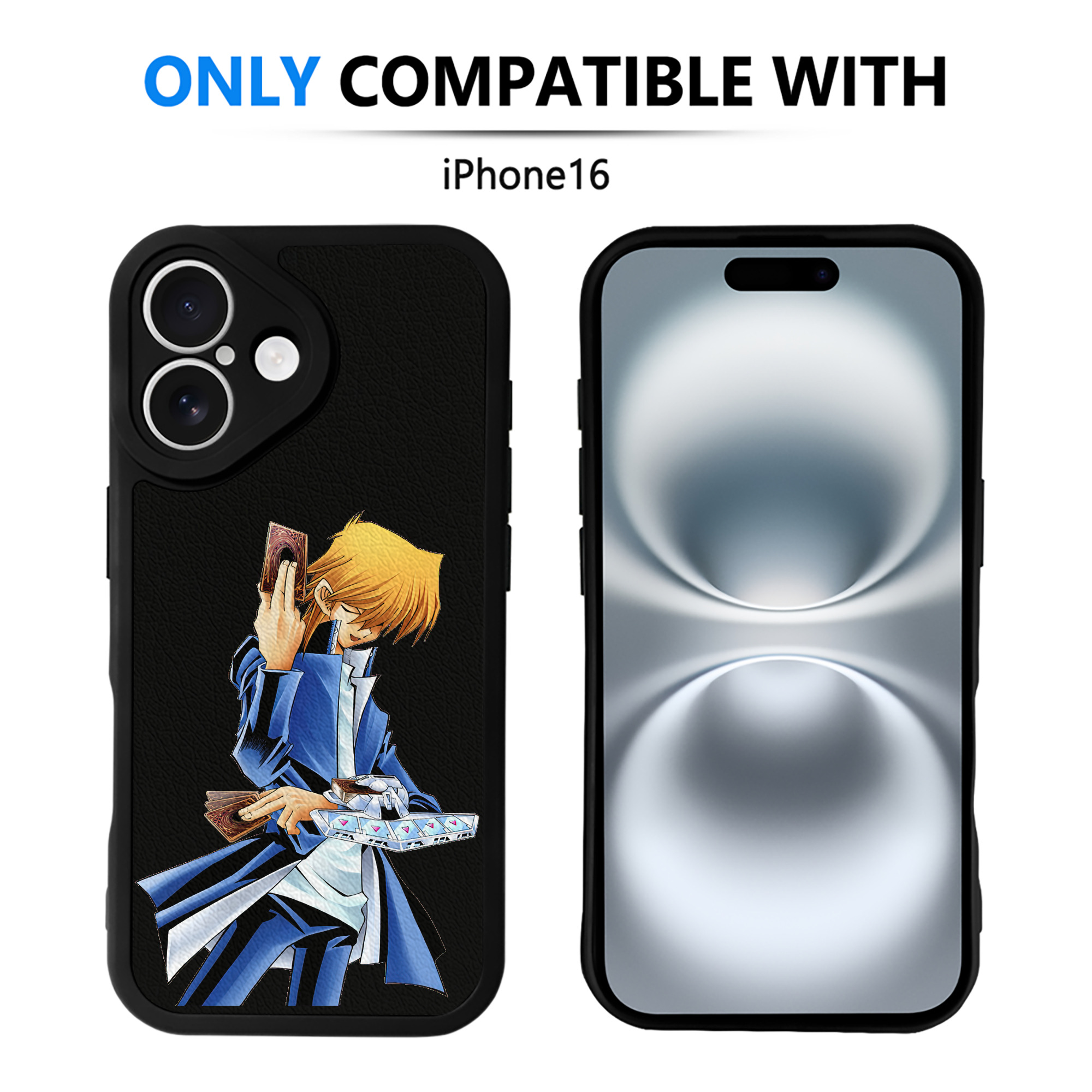 遊☆戯☆王 Yu-Gi-Oh! 【iPhone 16シリーズ対応】シリコンスマホケース（レザー調） 材質：シリコン